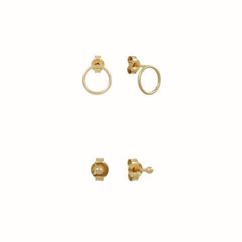 Rose Gold Les Cercles earrings 