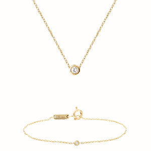 Yellow Gold Solitaires set