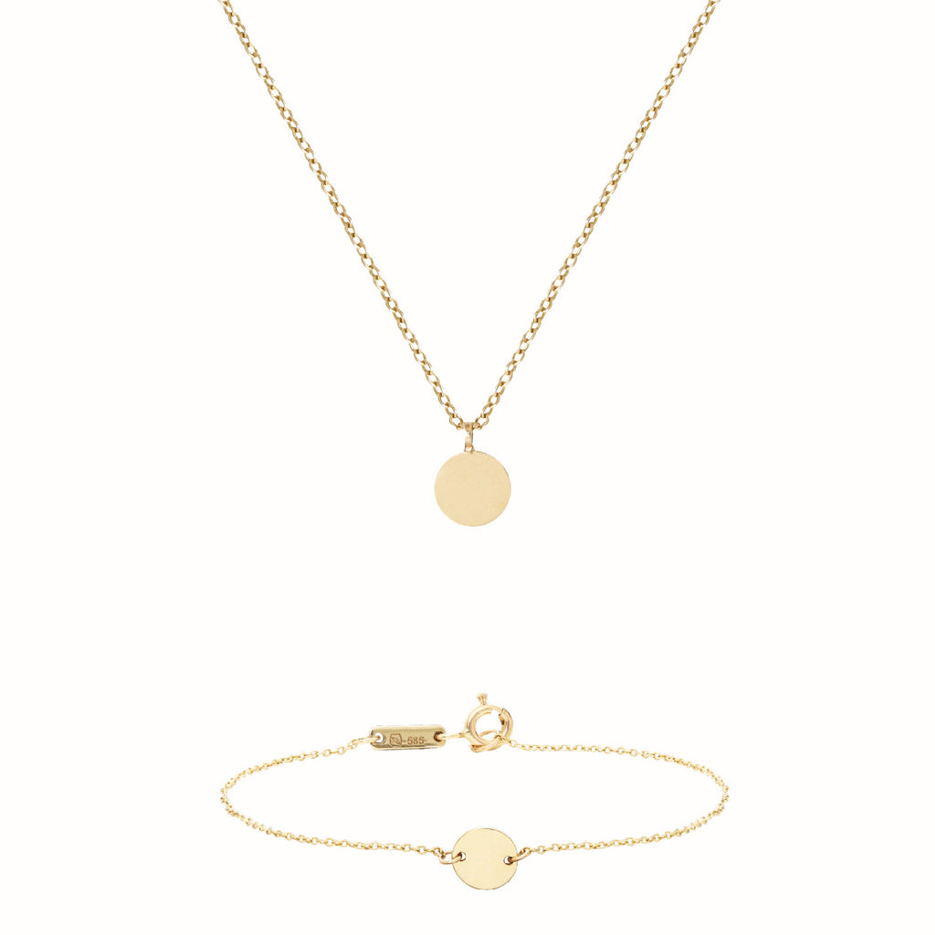 Yellow Gold Initiales set 